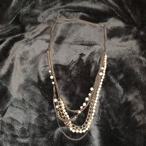 J.Crew Mixed Metal and Pearl Necklace